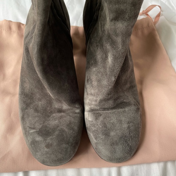 VINCE dark grey suede booties - Picture 5 of 6